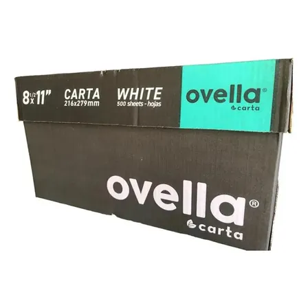 Pack 10 Resmas Papel Carta 5000 Hojas 75g Ovella Carta