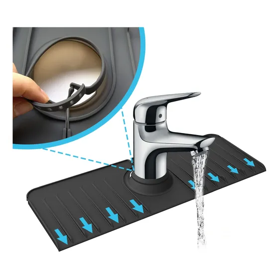 Protector Salpicadura Para Grifo Cocina Tapete Silicona Goma