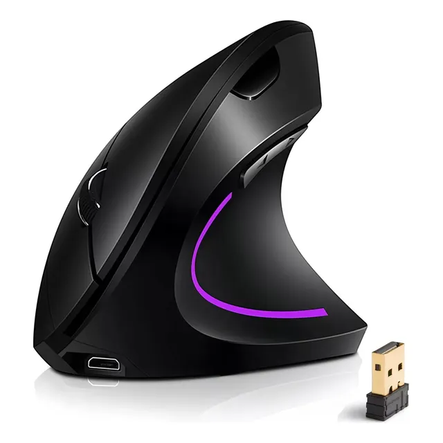 Mouse Ergonomico Vertical Inalambrico 2.4g Recargable Usb-c