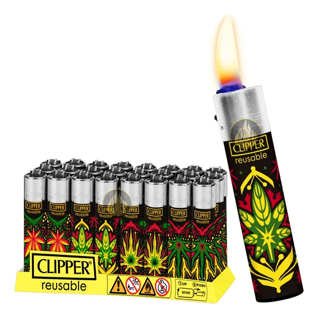 Encendedor Recargable Butano Variado Clipper Mayoreo 24pz