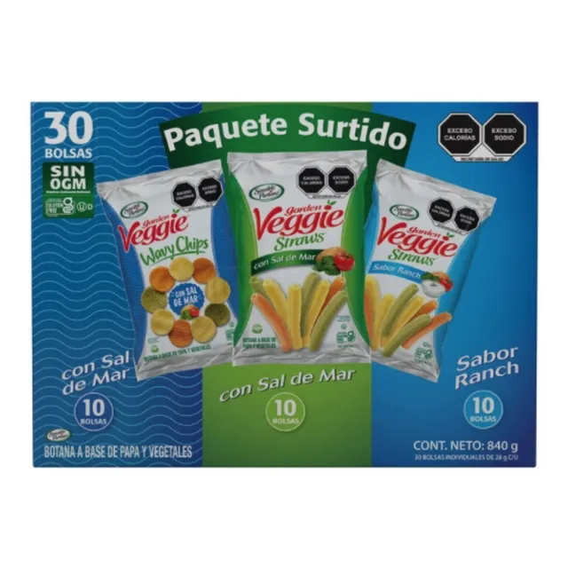 Garden Veggie Papas Surtidas 30 Pzas