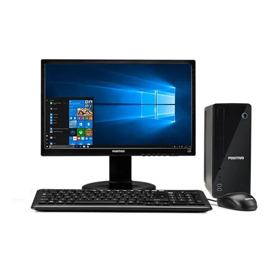 Cpu + Monitor Positivo Intel Dual Core 4gb Hd 500gb - Novo