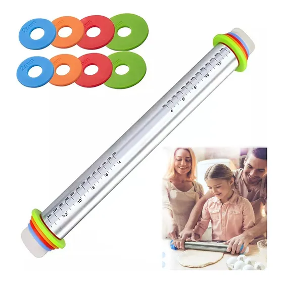 Rodillo De Harina De Acero Inoxidable Ajustable Para Pizza