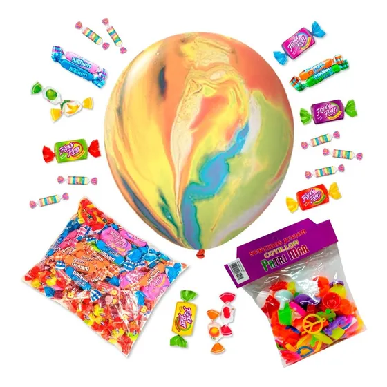 Combo Piñata + Caramelos Surtidos + Sorpresitas - Lollipop