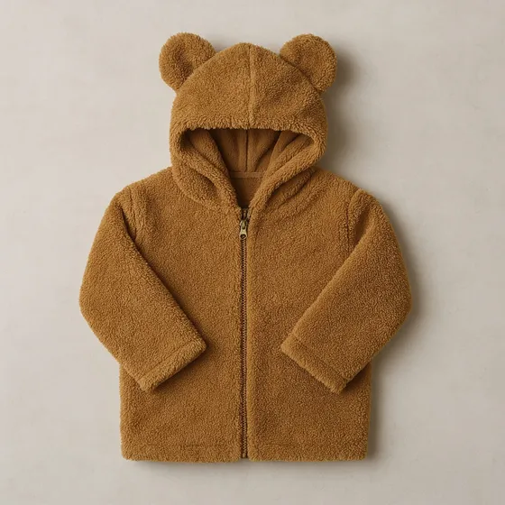 Casaco Bebê Pelinho Tedy Menino Menina Capuz Frio Cls V2