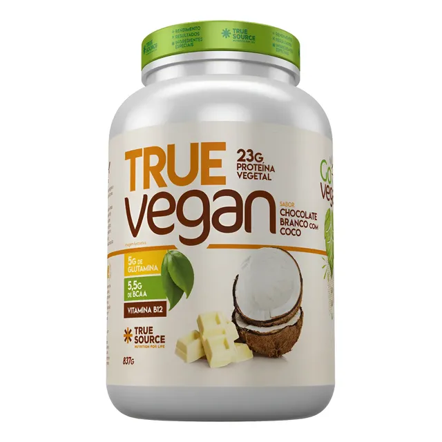 True Vegan 100% Isolado Proteína Vegana Gourmet 837g - True