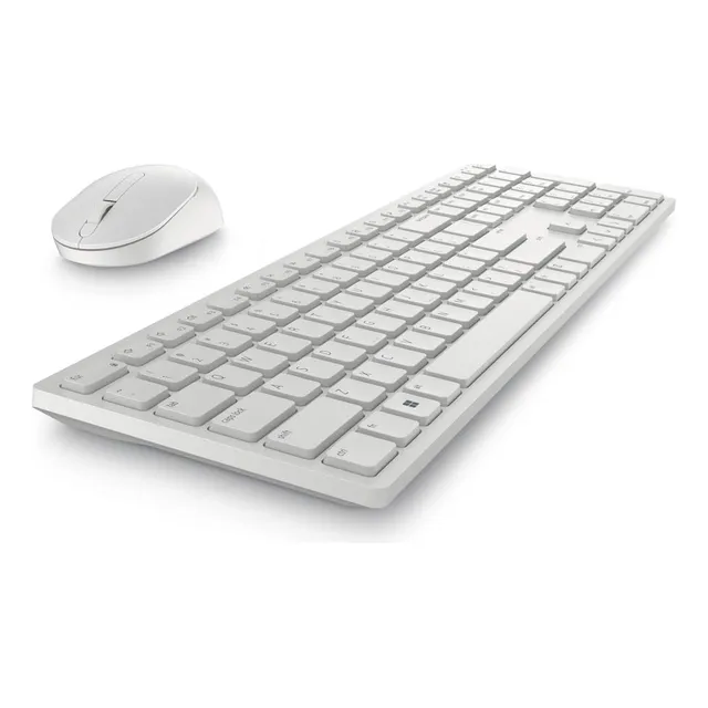 Dell Teclado Y Mouse Inalámbricos Pro - Km5221w Blanco - Usb Émbolo Inalámbrico Rf 2.40 Ghz - Blanco - Ratón Rf Inalámbrico Usb - Óptico - 4000 Dpi - 3 Botones - Rueda De Desplazamiento - Blanco - Aa