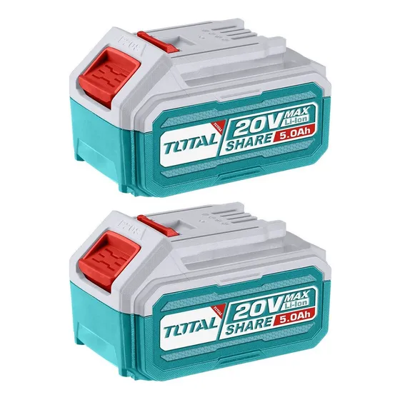 Set 2 Baterías Total 20v 5.0ah Litio Ion  Para Herramientas Inalámbricas De La Línea P20s  TOSLI240464
