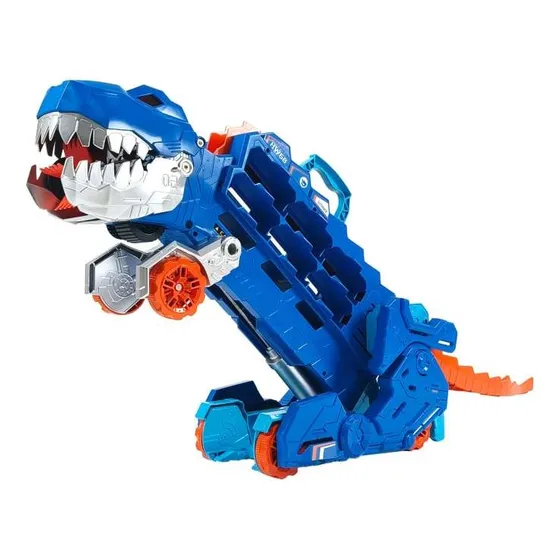 Hotwheels City Pista Super Remolque De T-rex Hng50 Mattel