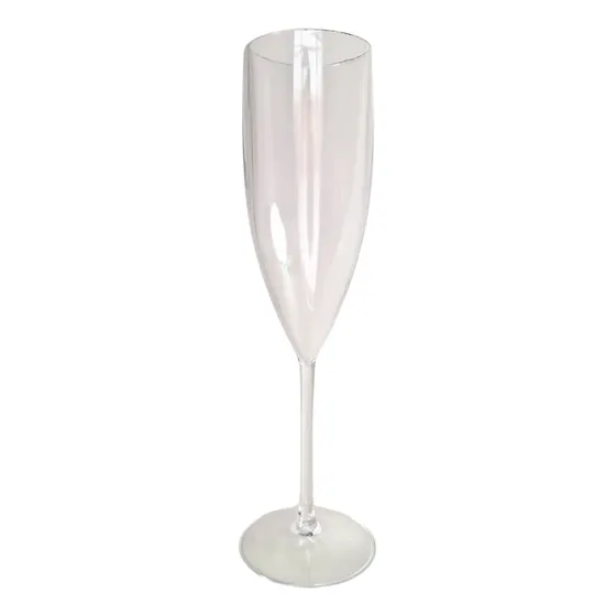 20 Taças De Champanhe Acrílico Cristal E Colorido 160 Ml 