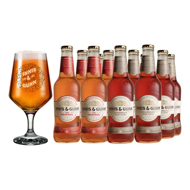 12 Pack Innis Dúo Caribbean Rum & Original 330ml + 01 Copa