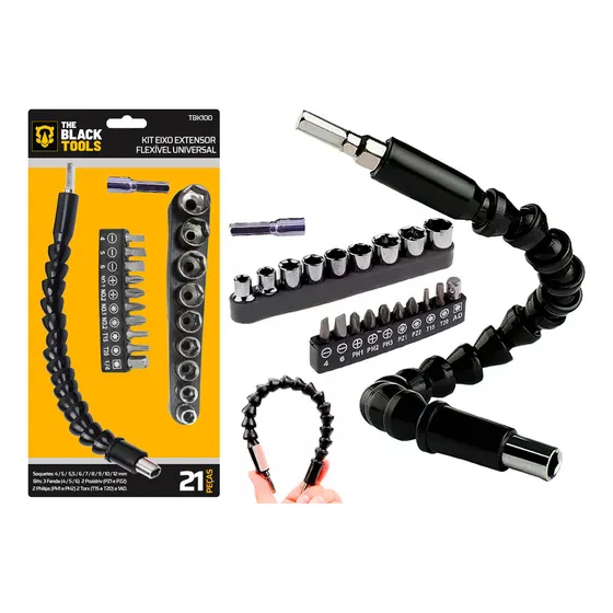 Kit Para Furadeira E Parafusadeira 21 Peças Chaves Universal