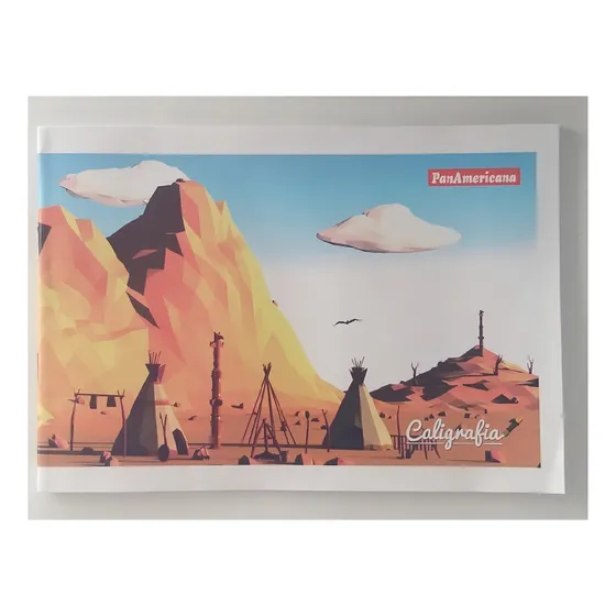Panamericana Capa Flexível Caligrafia Flexível 40 folhas caligrafia 1/4 pauta dupla 1 assuntos unidade x 1 20cm x 14cm caligrafia