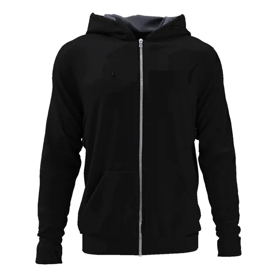 Blusa Capuz Moletom De Algodao C/ Ziper Masculino Original