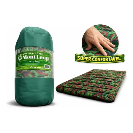 Colchonete Casal Dobrável Hezzo Hometech para Camping e Praia 190x130 cm