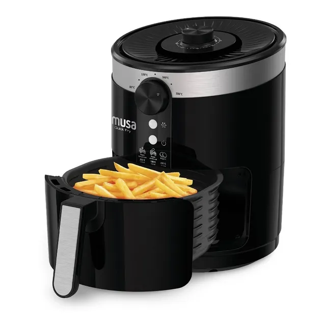 Freidora Quick Fry 3,5 Litros Negra Color Negro
