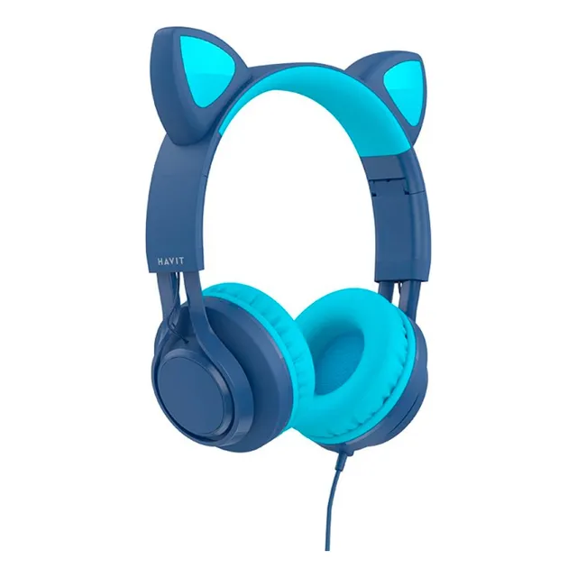Auriculares Cableados Havit Hv-h225d Orejas Gato Colores Css