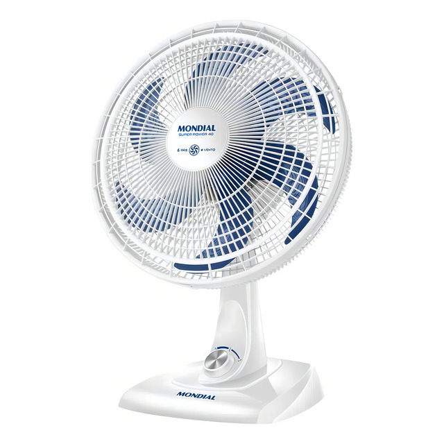 Ventilador De Mesa Mondial Super Power Vsp-40-b Turbo Com 6 Pás De Plástico Azul Estrutura... Ventilador De Mesa Mondial Super Power Vsp-40-b Turbo Com 6 Pás De Plástico Azul Estrutura...