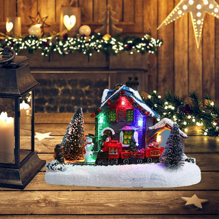 Mini Casa De Nieve Led De Navidad Que Brilla Mini Casa De Nieve Led De Navidad Que Brilla