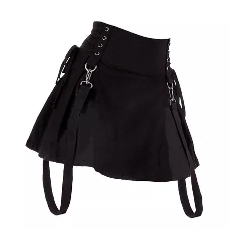 Pollera Gótica Tirantes- Mini Skirt Anime Gothic Dark