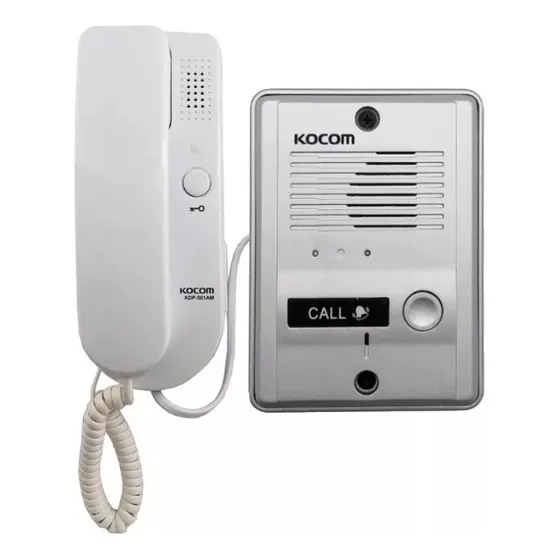 Citófono Kocom Portero Altavoz Metálico Kdp-501 Color Plateado