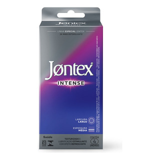 Preservativo Camisinha Jontex Intense 4 Unidades Preservativo Camisinha Jontex Intense 4 Unidades