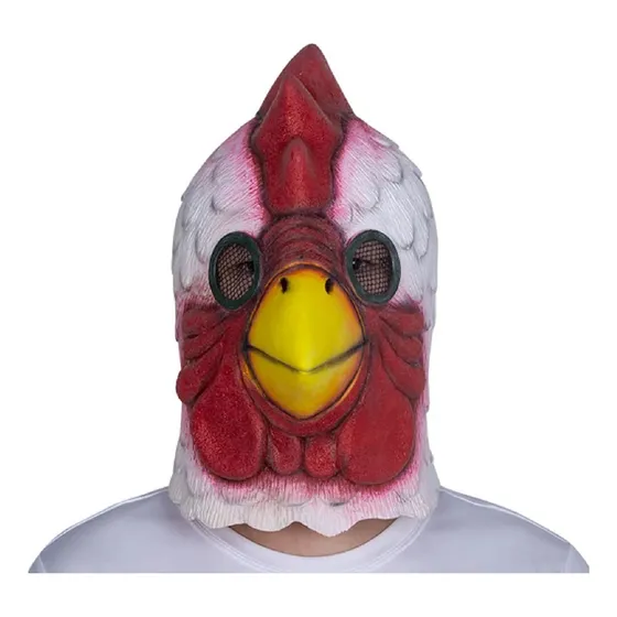 Máscara Para Broma O Halloween De Gallina Ó Pollo