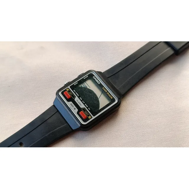 Reloj Casio Car Race. Gd-8. Game Watch. Japan. Detalle Negro Negro Negro