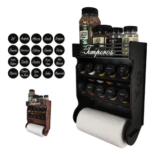 Porta Temperos Barato Promoção Parede C 10 Potes Etiquetas Porta Temperos Barato Promoção Parede C 10 Potes Etiquetas