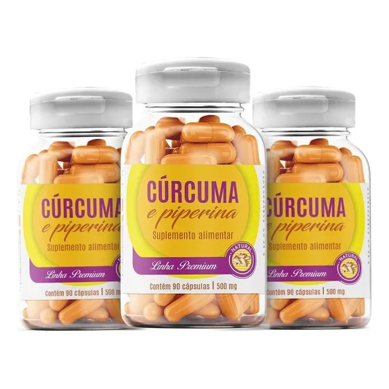 Cúrcuma Com Pimenta Preta 2 Potes Piperina Açafrão Da Terra Sabor Curcuma piperina