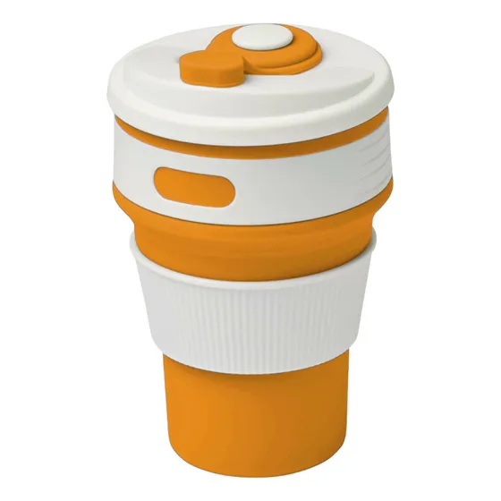Vaso Tapa Portatil Plegable Retractil Ecologico Reutilizable