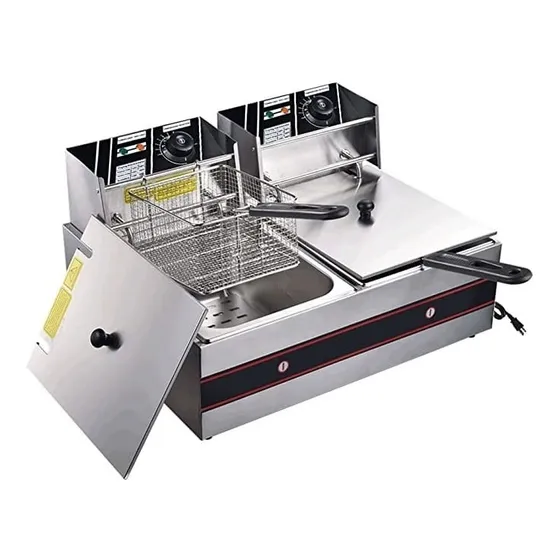 Freidora Eléctrica De Acero Inoxidable 24 Litros 5000w