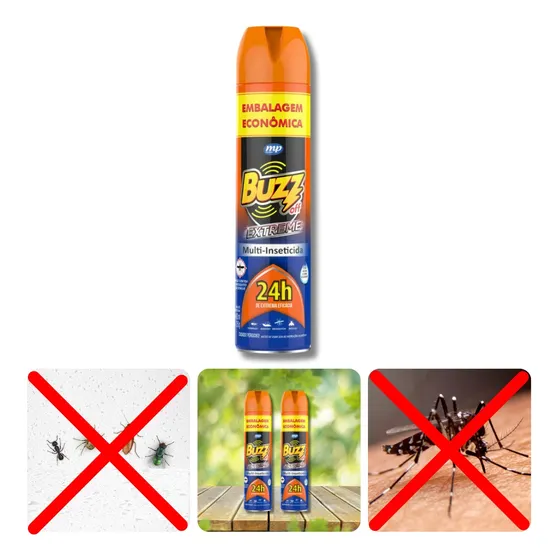Multi Inseticida Buzz 450ml Mata Barata Pernilongo Mosquitos