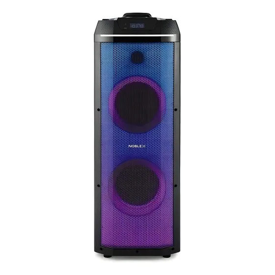 Torre De Sonido Noblex Mnt870f 6500w Con Bluetooth, Karaoke Y Luces Led - Negro