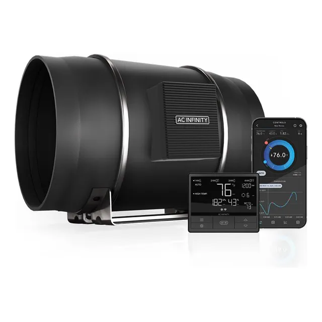 Ventilador Silencioso De Conducto Con Control Wifi Y Sensor