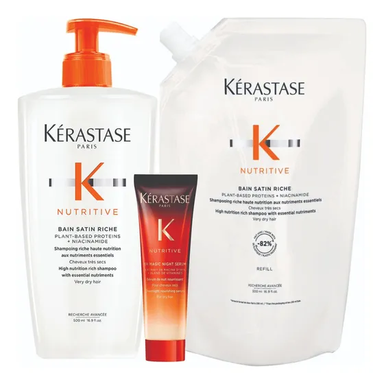 Kérastase Bain Riche+refill 500+magic Nigth Serum Obsequio