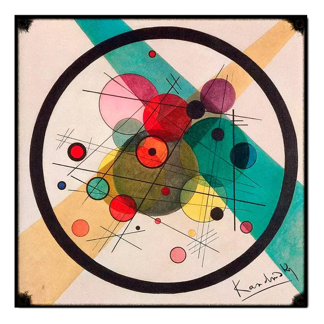 #677 - Cuadro Vintage 30 X 30 Cm - Vasili Kandinski Arte