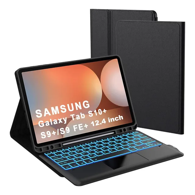 Case Teclado Para Samsung Galaxy Tab S9 Plus Y S9 Fe 12.4 