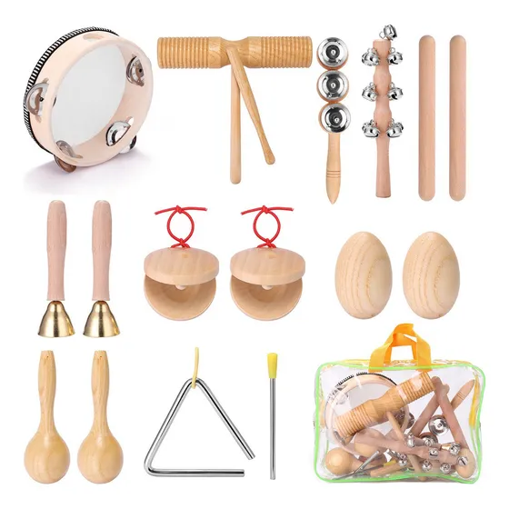 Kit De Instrumentos De Percussão Infantil 10 Peças