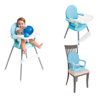 Silla Periquera Para Bebe Alta Plegable Portátil 3 En 1 Azul Silla Periquera Para Bebe Alta Plegable Portátil 3 En 1 Azul