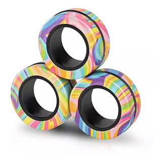 Anillos Magneticos Fidget Toy 3 Pz Juguete Sensorial Estres Anillos Magneticos Fidget Toy 3 Pz Juguete Sensorial Estres