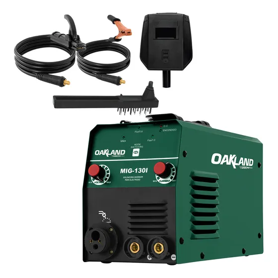 Maquina De Soldar Microalambre Electrodo 127v 120amp Oakland Color Verde Oscuro