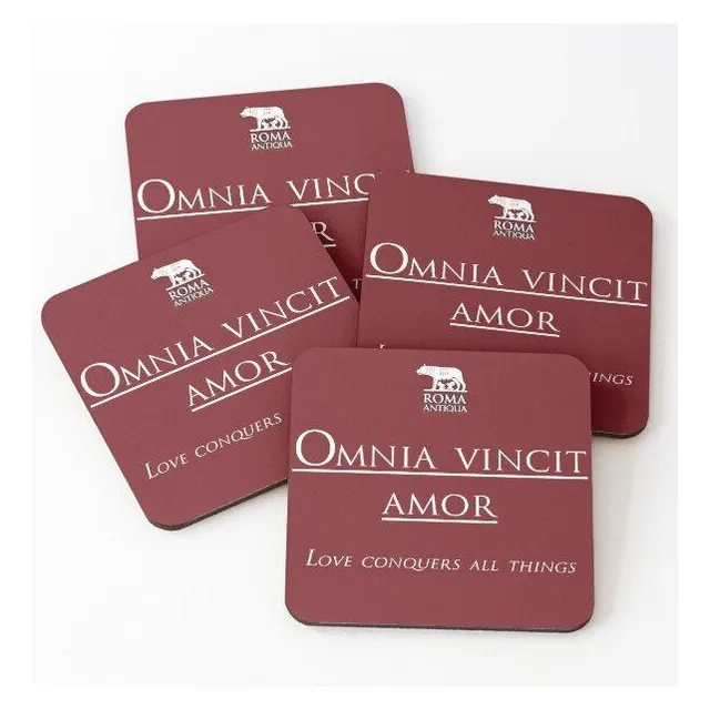 Set Posavasos Omnia Vincit Amor Calidad Premium
