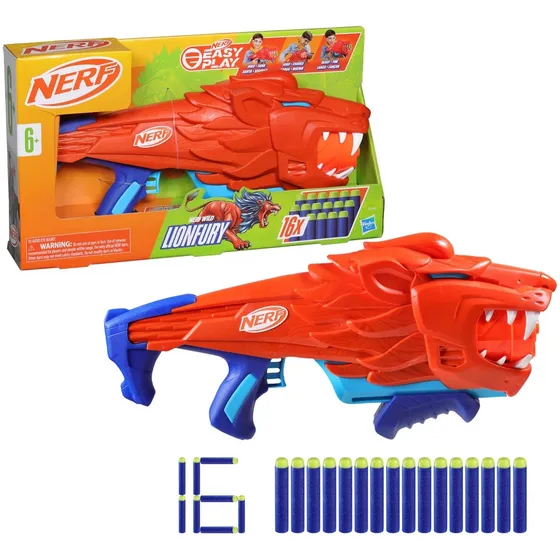 Nerf Wild Lionfury Lanzador De Dardos Fácil De Jugar 16