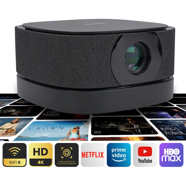 Proyector Portátil Inalámbrico Smart Lumix 9000lm BT Levo