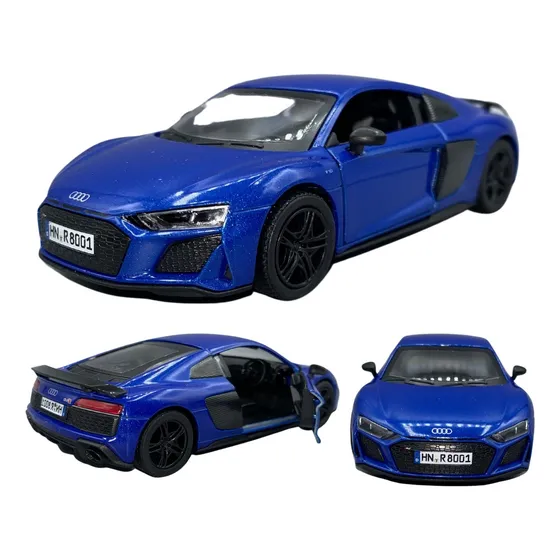 Miniatura Carro Audi R8 Coupé 2020 Abre Portas Ferro 1:36