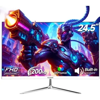 Monitor De Jogos Ips Gawfolk De 24,5 Polegadas Fhd 200 Hz Blanco