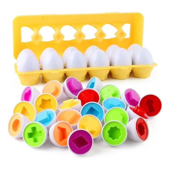 12 Piezas Juguete Didáctico De Huevos A Juego De Estudio