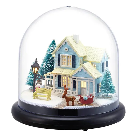 Rylai Juego Casa Muñeca Miniatura 3d Cupula Acrilica Caja