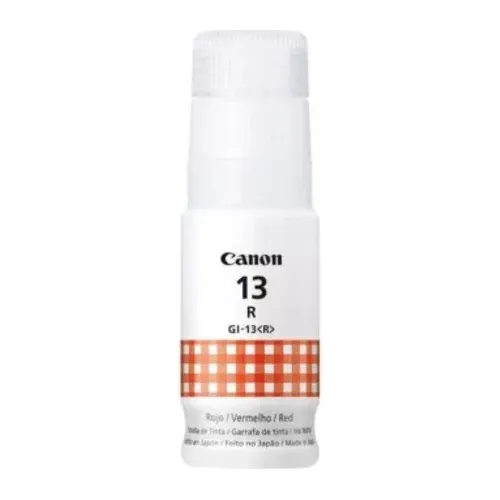 Botella De Tinta Canon Gi-13 Color Rojo 70ml